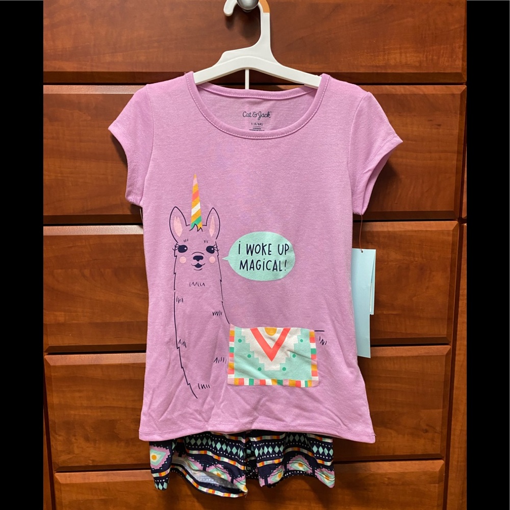 Cat & Jack Kids Llama PJ’s. NWT, Size 6/6x